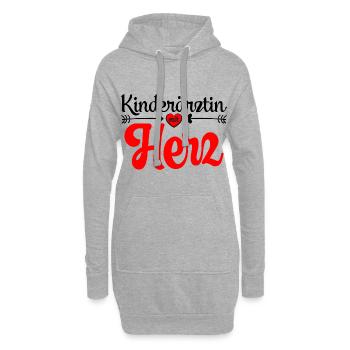 Kinderärztin Geschenkidee kinderarztpraxis Danke - Hoodie-Kleid - Grau meliert - Vorne