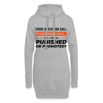 Travail Mèmes Bureau-Humour Lieu De Travail Drôle - Sweat-shirt à capuche long Femme - gris chiné - Devant
