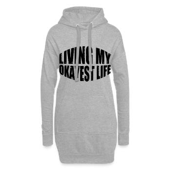 Living My Okayest Life 8 - Hoodie-Kleid - Grau meliert - Vorne