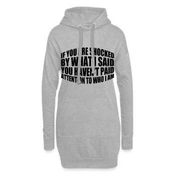 Si vous êtes choqué par ce que j’ai dit 12 - Sweat-shirt à capuche long Femme - gris chiné - Devant