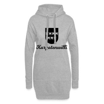 Karpatenwilli - Sweat-shirt à capuche long Femme - gris chiné - Devant