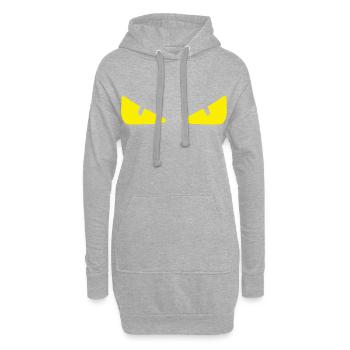 Monster Augen Halloween - Hoodie-Kleid - Grau meliert - Vorne