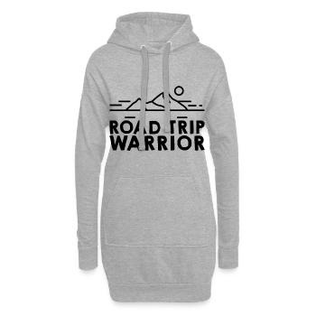Guerrier du road trip - Sweat-shirt à capuche long Femme - gris chiné - Devant