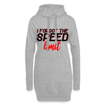 I Forgot The Speed Limit 3 - Hoodie-Kleid - Grau meliert - Vorne
