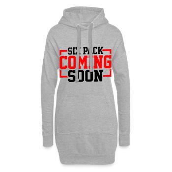 Six Pack à venir 63 - Sweat-shirt à capuche long Femme - gris chiné - Devant