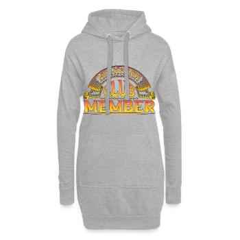 Membre du Club des Millionnaires 35 - Sweat-shirt à capuche long Femme - gris chiné - Devant
