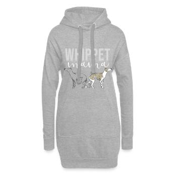 Whippet Mama III - Hoodie Dress - heather grey - Front