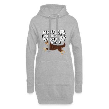 porokoiraunderestimate3 - Hoodie-Kleid - Grau meliert - Vorne
