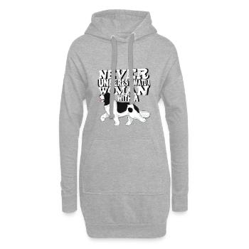 lansuunderestimate - Sweat-shirt à capuche long Femme - gris chiné - Devant