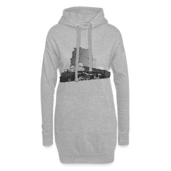 Big Boy Locomotive à vapeur X 4014 - Sweat-shirt à capuche long Femme - gris chiné - Devant