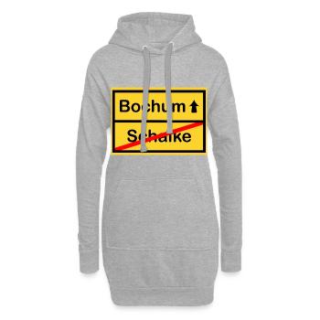 Bochum Schild - Hoodie-Kleid - Grau meliert - Vorne