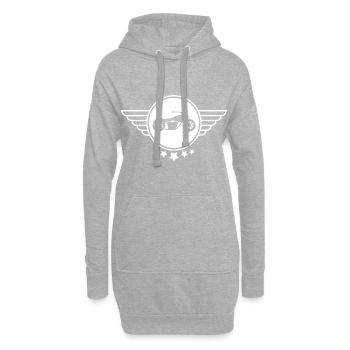 Biker Motorrad Chopper Freiheit USA - Hoodie-Kleid - Grau meliert - Vorne