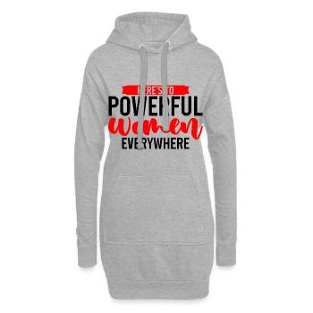 Voici pour les femmes puissantes partout 2 - Sweat-shirt à capuche long Femme - gris chiné - Devant