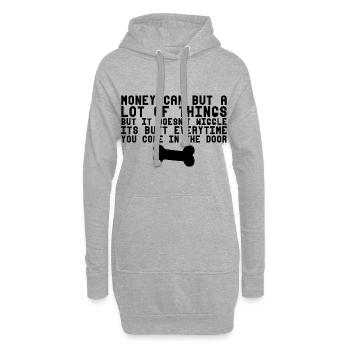 Il ne bouge pas les fesses chaque fois que vous venez 3 - Sweat-shirt à capuche long Femme - gris chiné - Devant