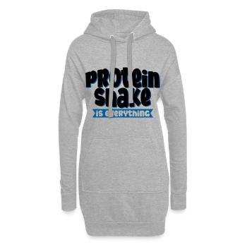 Protein Shake Is Everything 4 - Hoodie-Kleid - Grau meliert - Vorne
