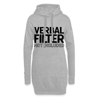 Verbal Filter Not Included 3 - Hoodie-Kleid - Grau meliert - Vorne