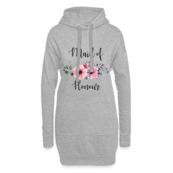 Demoiselle d'honneur. Partie de poule. Demoiselle d'honneur Poule faire.vente - Sweat-shirt à capuche long Femme - gris chiné - Devant