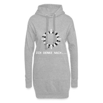 Ich Denke Nach Schach Figuren Geschenk - Hoodie-Kleid - Grau meliert - Vorne