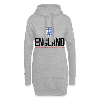 Retro Vintage England Flagge - Hoodie-Kleid - Grau meliert - Vorne