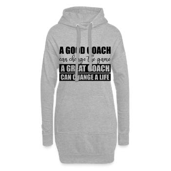 A Great Coach Can Change A Life 2 - Hoodie-Kleid - Grau meliert - Vorne