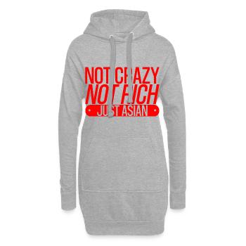 Not Crazy Not Rich Just Asian 3 - Hoodie-Kleid - Grau meliert - Vorne