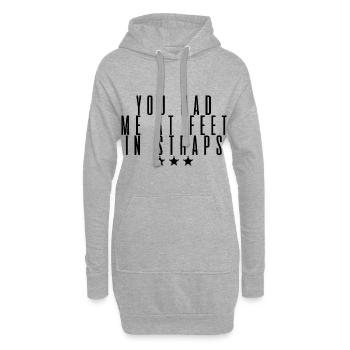 You Had Me At Feet In Straps 4 - Hoodie-Kleid - Grau meliert - Vorne