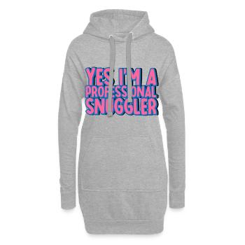 Yes, I'm A Professional Snuggler 2 - Hoodie-Kleid - Grau meliert - Vorne