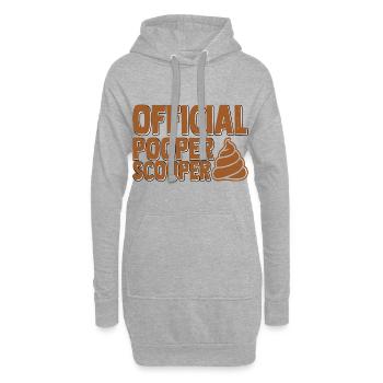 Official Pooper Scooper 27 - Hoodie-Kleid - Grau meliert - Vorne