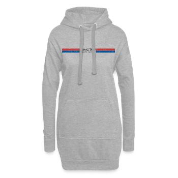 Rally Team Red and Blue Classic Stripes Design - Hoodie-Kleid - Grau meliert - Vorne