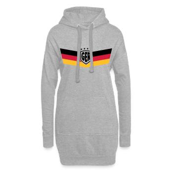 GERMANY DEUTSCHLAND BRUST STREIFEN 4 STERNE - Hoodie-Kleid - Grau meliert - Vorne