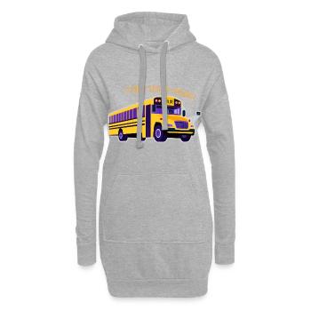 Chauffeur de bus bus scolaire - Étudiant delivery - Sweat-shirt à capuche long Femme - gris chiné - Devant