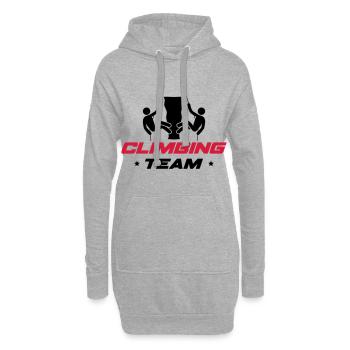 Bergsteiger Klettern - Hoodie-Kleid - Grau meliert - Vorne