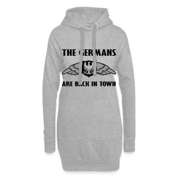 Les Allemands sont ici - Sweat-shirt à capuche long Femme - gris chiné - Devant