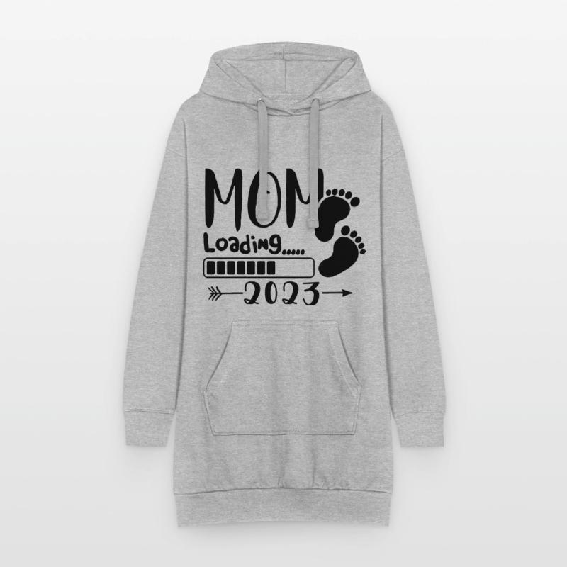 Mama loading 2023, werdende Mutter 2023 Hoodie-Kleid