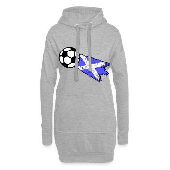 Les fans d’Ecosse - Sweat-shirt à capuche long Femme - gris chiné - Devant