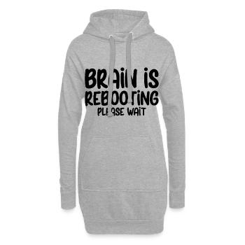 Le cerveau redémarre Veuillez patienter 3 - Sweat-shirt à capuche long Femme - gris chiné - Devant