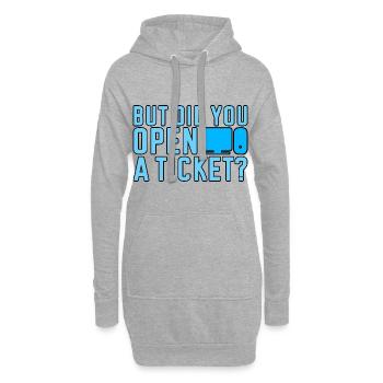 Mais avez-vous ouvert un ticket 2 - Sweat-shirt à capuche long Femme - gris chiné - Devant