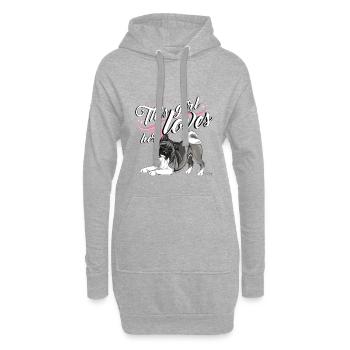 amakitagirl6 - Sweat-shirt à capuche long Femme - gris chiné - Devant