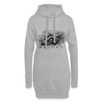Moto GP - Motorrad Racing - Hoodie-Kleid - Grau meliert - Vorne