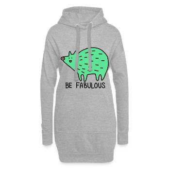 Être fabuleux - Sweat-shirt à capuche long Femme - gris chiné - Devant