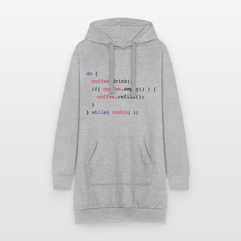 Code Coffee Refill Coding Hoodie Dress