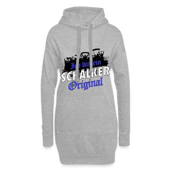 Ich bin ein Schalker Original | Schalke Geschenk - Hoodie-Kleid - Grau meliert - Vorne