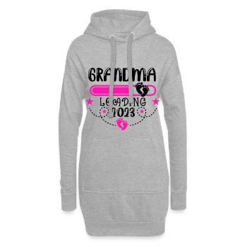 2023 Grand-mère, grand-mère à venir 2023, 2023 Grand-mère - Sweat-shirt à capuche long Femme - gris chiné - Devant