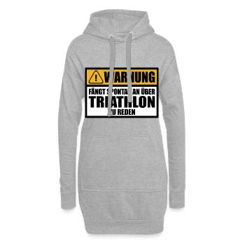 Triathlon Triathlet Lustige Sprüche Geschenkideen - Hoodie-Kleid - Grau meliert - Vorne