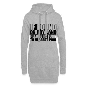 If Found On Dry Land, Return To Nearest Pool 1 - Hoodie-Kleid - Grau meliert - Vorne