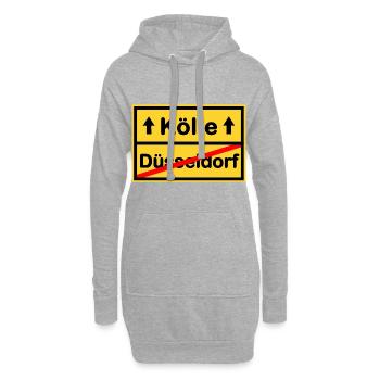 Daheim in Kölle - Hoodie-Kleid - Grau meliert - Vorne