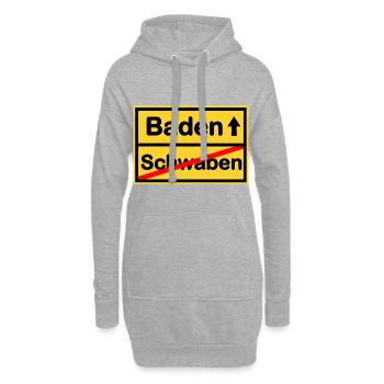 Richtung Baden - Hoodie-Kleid - Grau meliert - Vorne