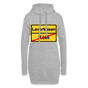 Zuhause in Leverkusen - Hoodie-Kleid - Grau meliert - Vorne