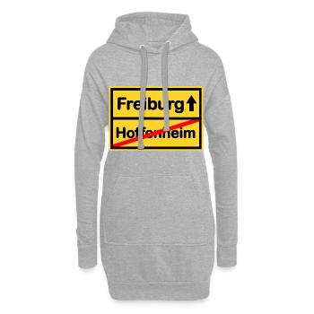 Der Weg nach Freiburg - Hoodie-Kleid - Grau meliert - Vorne
