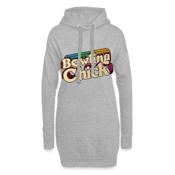 Bowling Chick 18 - Hoodie-Kleid - Grau meliert - Vorne